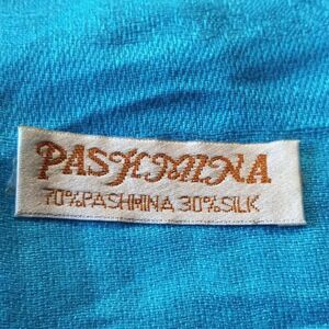 Pashmina Woven Paisley Design Light Blue Scarf with matching Fringe
